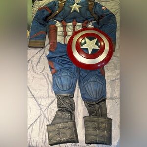 Avenger Captain America Halloween Costume and Shield